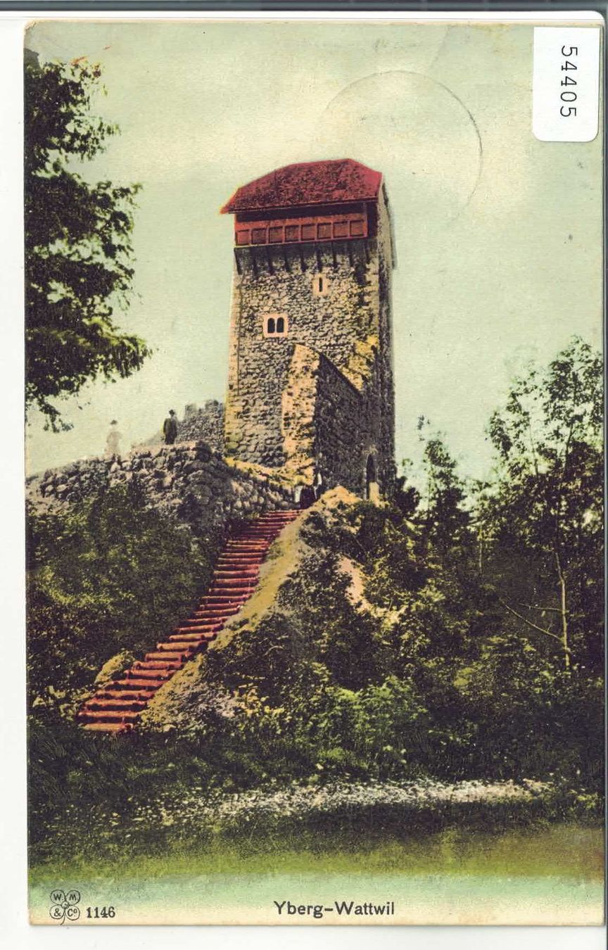 Cartes postales: Wattwil - Schloss Yberg - Litho – D'occasion à Ettingen par Kartenplanet