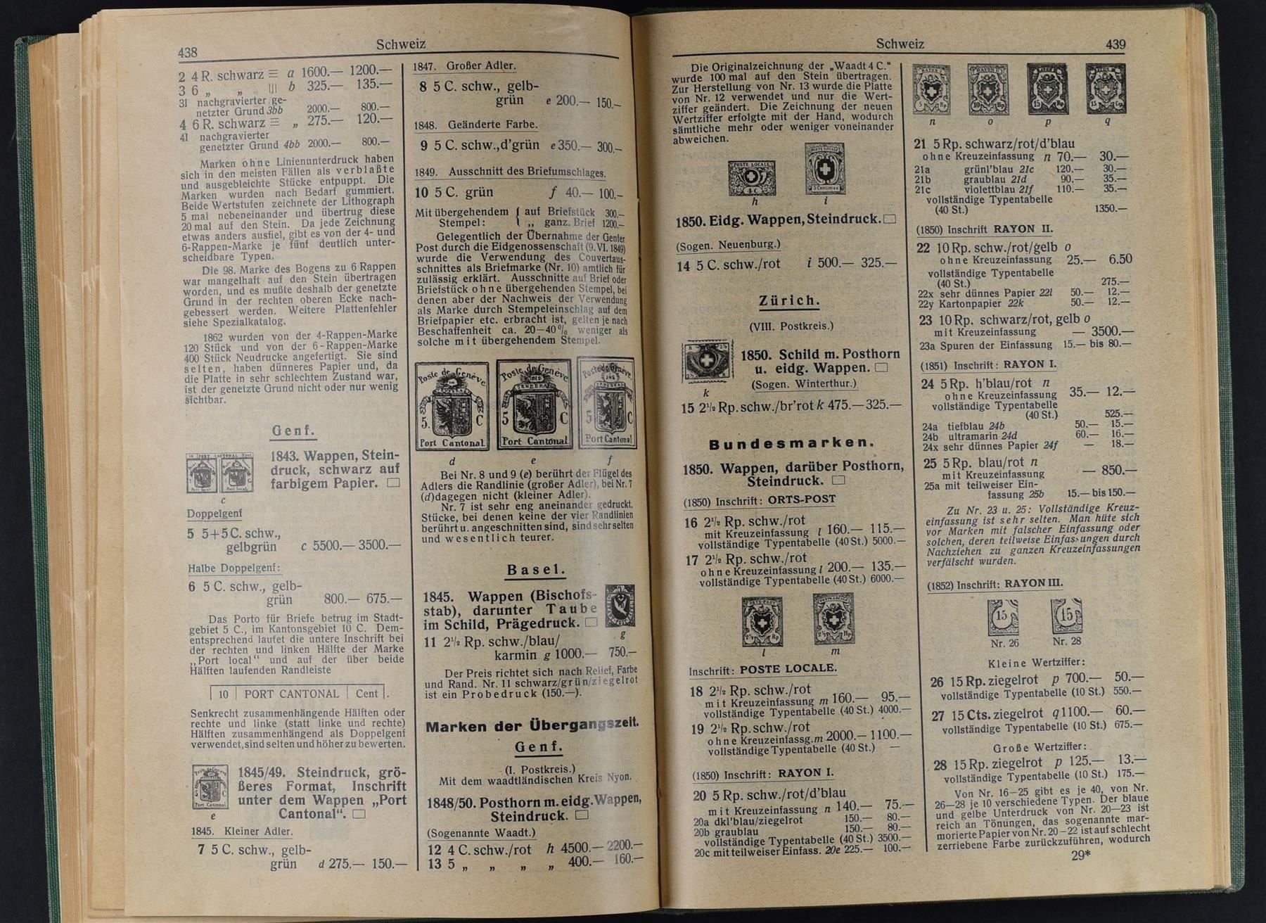 Tutti i francobolli: ZUMSTEIN Briefmarkenkatalog 1936 – Usato da Wetzikon ZH venduto da Philimpex 2