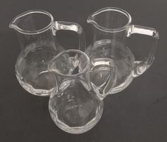 SET AN 3 *GLAS - KRÜGEN* 2 X 3DL/1 X 2 DL/H 12/13CM/GEEICHT
