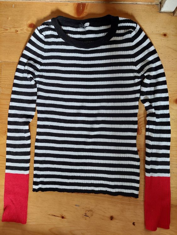 Super Gilet Rayé Gris Et Noir Agnès B. Taille 1 - Comme Neuf !