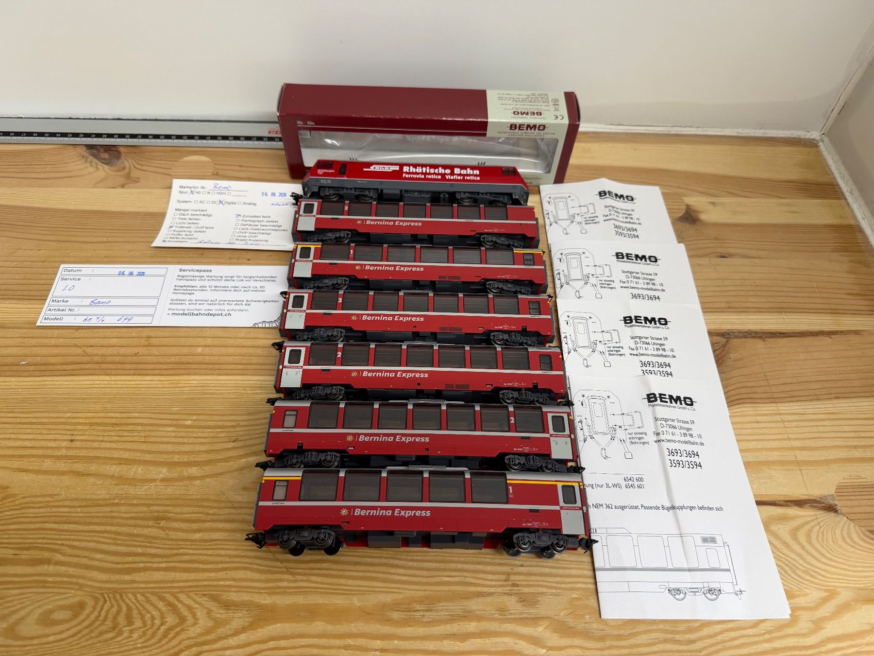 Bemo Modellini di ferrovie: Bemo KomplettZug Digital Bernina Express – Usato da Büsserach venduto da ModellbahnDepot 1