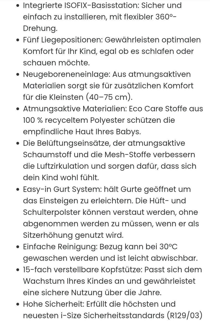 Maxi-Cosi Seggiolini per auto: **neu** Maxi Cosi Emerald 360 pro – Nuovo (secondo la descrizione) da glashütten venduto da tdsantos45 4
