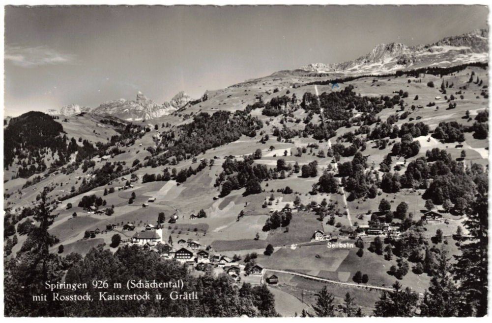 Cartes postales: Spiringen - Luftseilbahn Spiringen--Ratzi – D'occasion à Binningen par Mountainrider