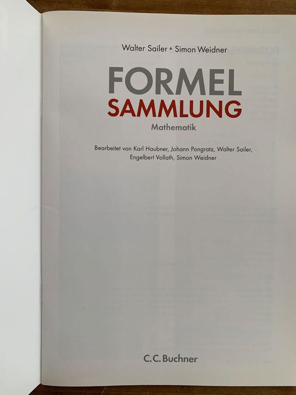 Livres: Formelsammlung Mathematik C.C. Buchner – Neuf avec emballage d'origine à Goldach par fabbronec 1