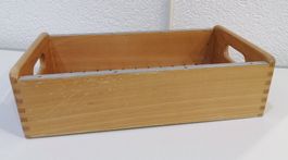 Karteikasten /Holzbox A5 quer mit Griffen, gebraucht