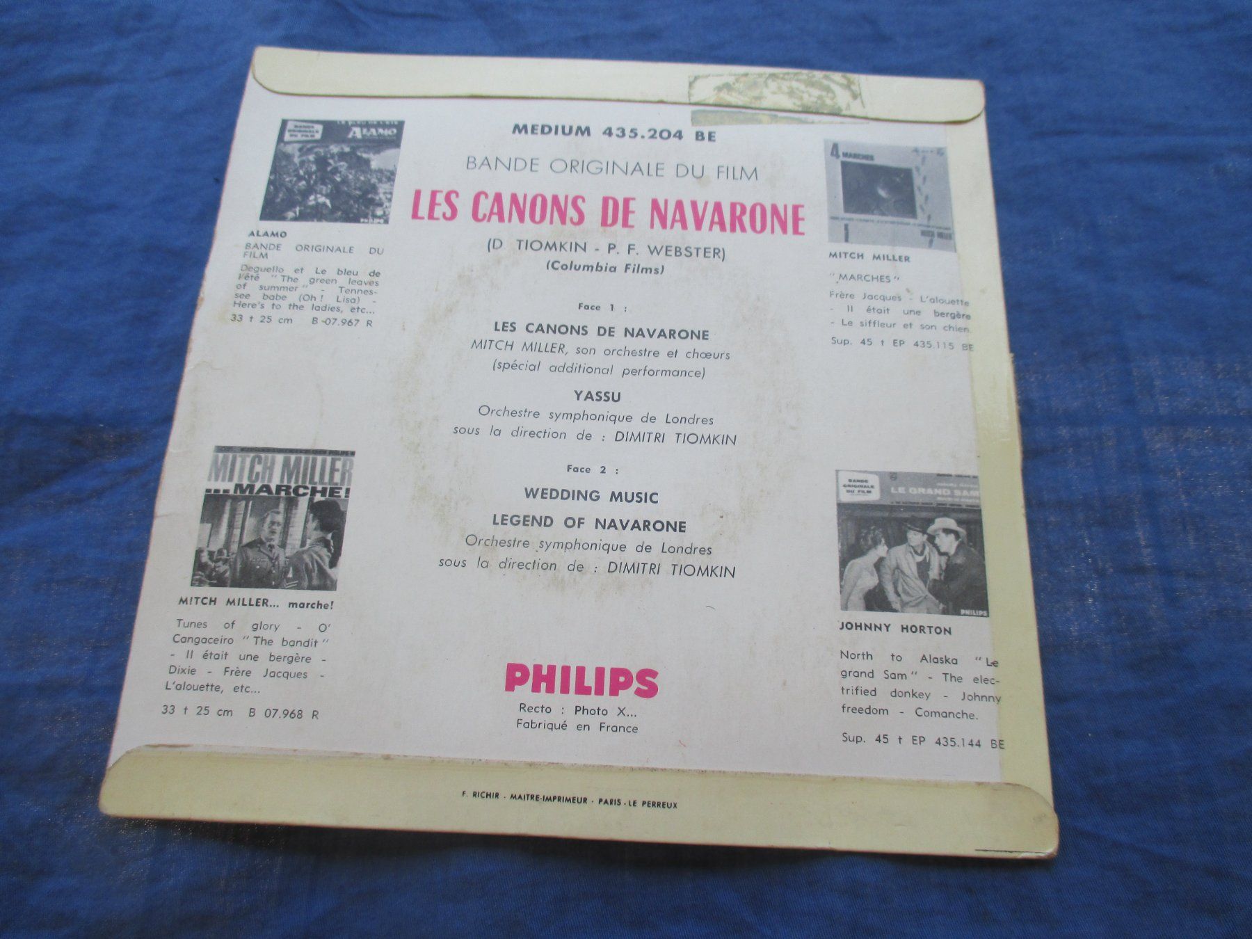 Dischi in vinile: Mitch Miller EP Les Canons de Navarone – Usato da Colombier NE venduto da Nevenma 1