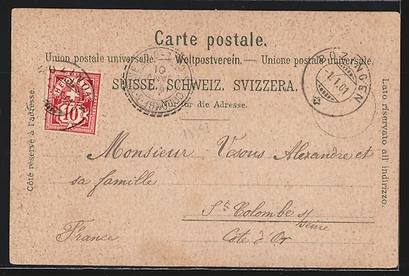 Cartoline postali: Mondschein-Lithographie Biel, Teilansich – Usato da Berlin venduto da bartko-reher 1