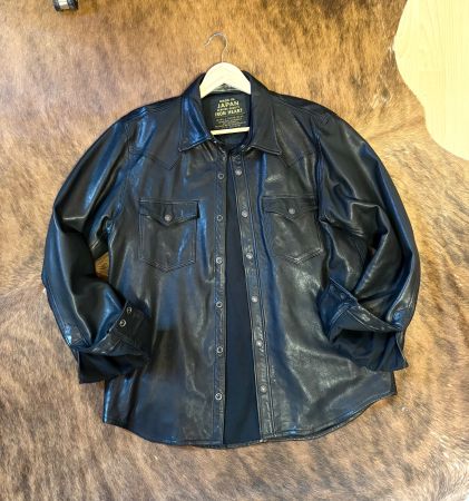 Lederhemd /Jacke Iron Heart schwarz Gr.44 Neue 🤩🔝