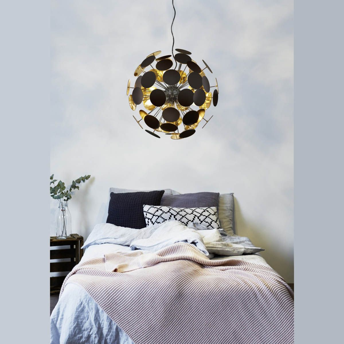 Kronleuchter & Deckenlampen: Pendelleuchte, Schwarz, Gold, 54 cm Ø – Neu (gemäss Beschreibung) aus Kreuzlingen von Smart-Light 2