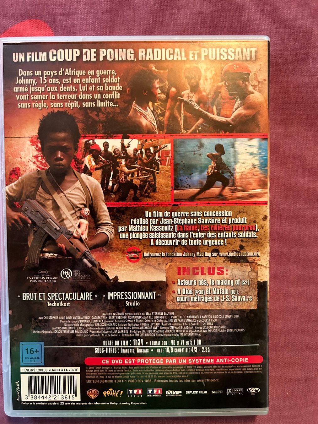 Tutti i DVDs: JOHNNY MAD DOG – Usato da St-Cierges venduto da Crisi53 1