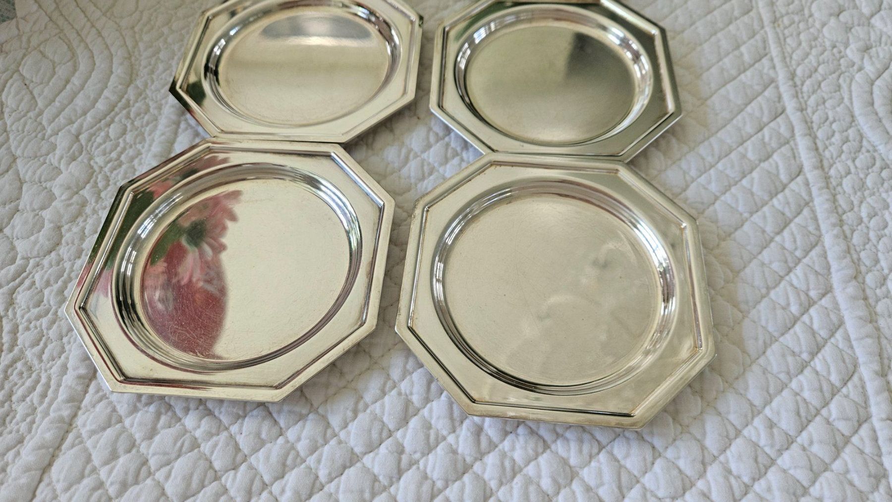 Sottobicchieri: 6 edle Untersetzer, versilbert Vintage Shabby Chic – Usato da Gossau ZH venduto da Goes05 1