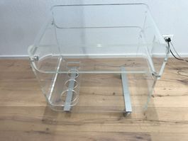 Stylischer Design Plexiglas Barwagen aus den 70er - 80er