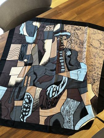 Original PICASSO Seidentuch / Schal 100% Seide