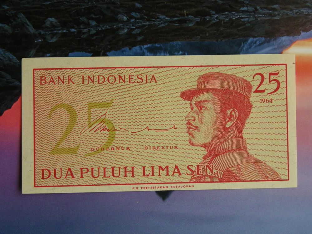 85/ Indonesia 25 Sen 1964, P-93, Unzirkuliert (Neu (gemäss Beschreibung ...