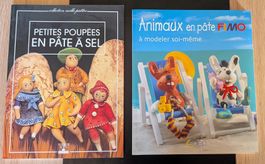 Animaux en pâte Fimo et petites poupées en pâte à sel