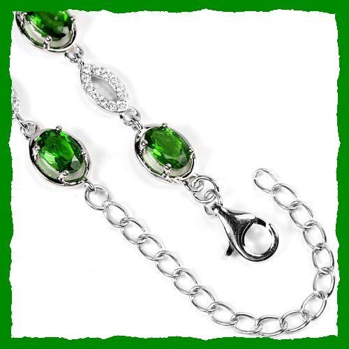 Bracciali & Braccialetti: ♛ CHROMDIOPSID Armband 925 Silber – Nuovo e nell'imballaggio originale da Oberglatt ZH venduto da Hot-Spot 2