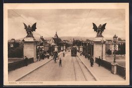 Basel, Wettsteinbrücke mit Strassenbahn