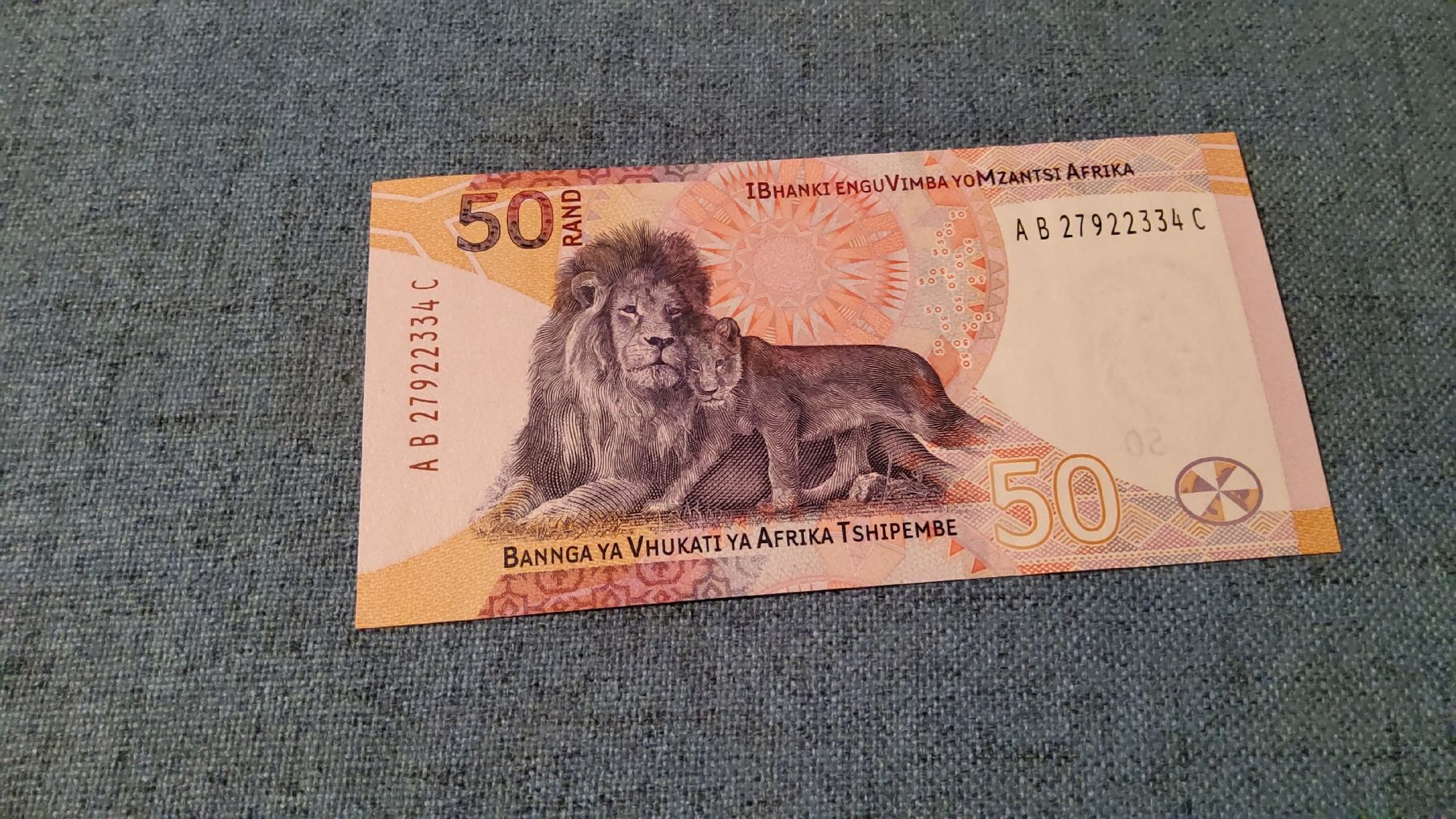 Banconote: Suedafrika 50 Rand Banknote, Mandela, – Nuovo e nell'imballaggio originale da Herisau venduto da Nluanalucas 1
