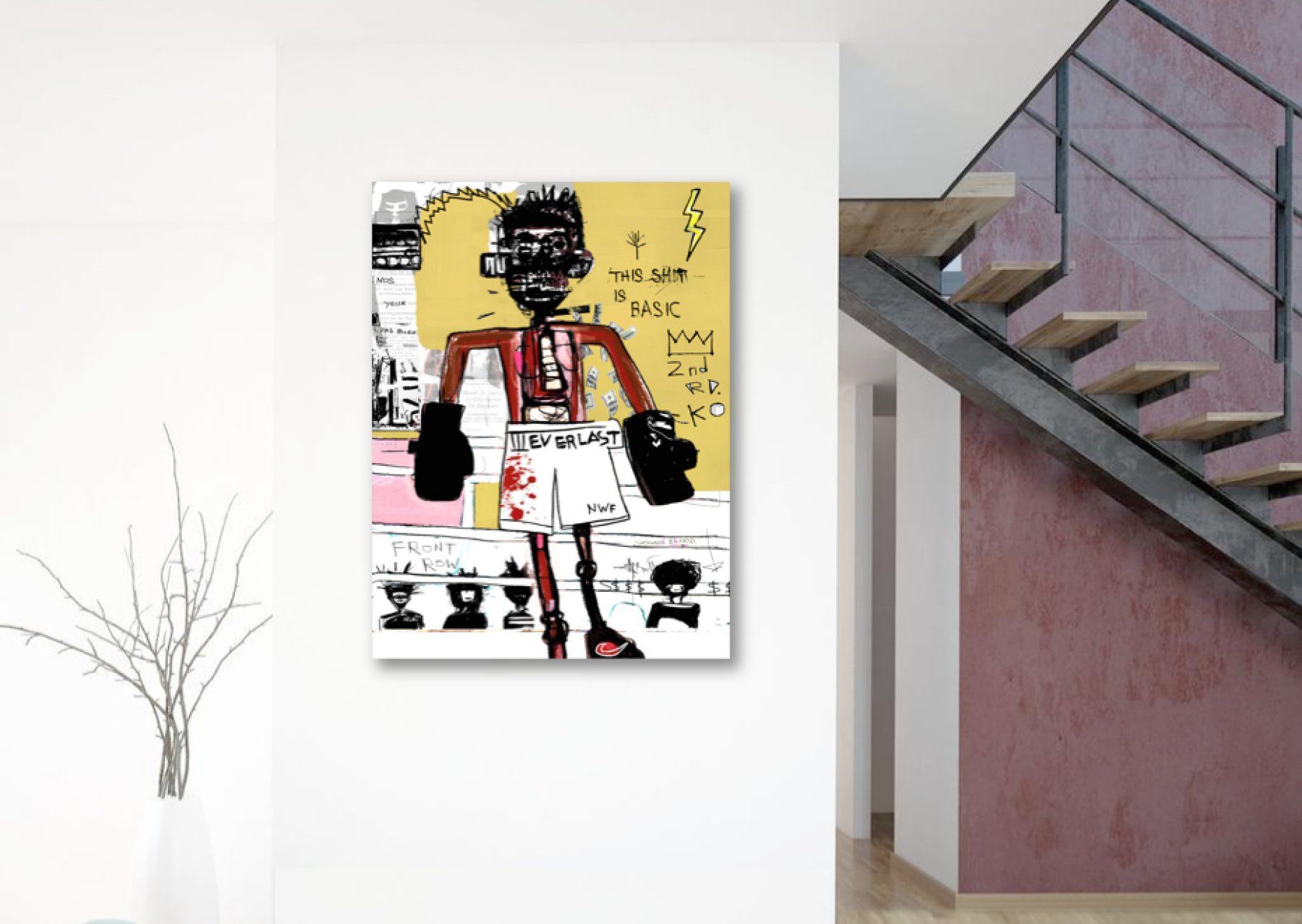 Poster & Bilder: Front Row Neo Expressionismus Kunst Art Brut Bild Boxing – Neu (gemäss Beschreibung) aus St. Niklausen LU von Stefan_Bammert_Art 1