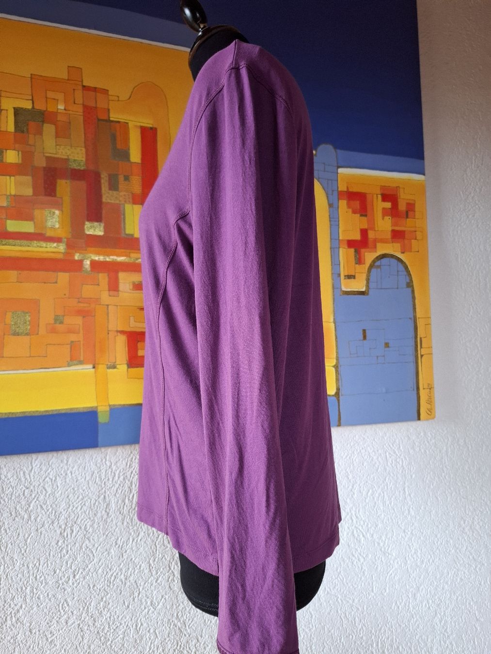 T-shirts: nr 51 Basic Longsleeve Gr L  42 Beere Violett weich rundhals – D'occasion à Vinelz par sonnenmond77 3