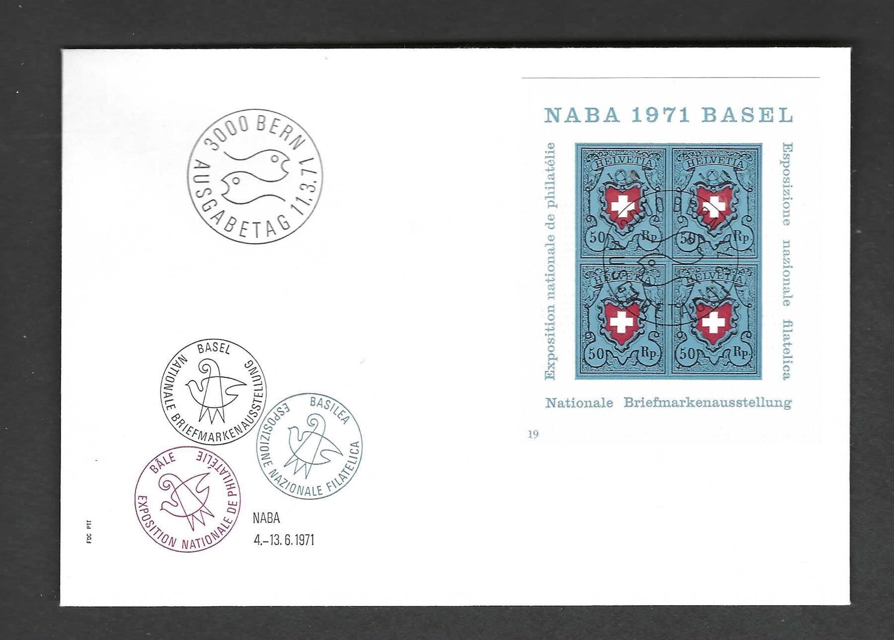 Tutti i francobolli: CH FDC Viererblock 1971 – Usato da Koblenz venduto da Markenhimmel