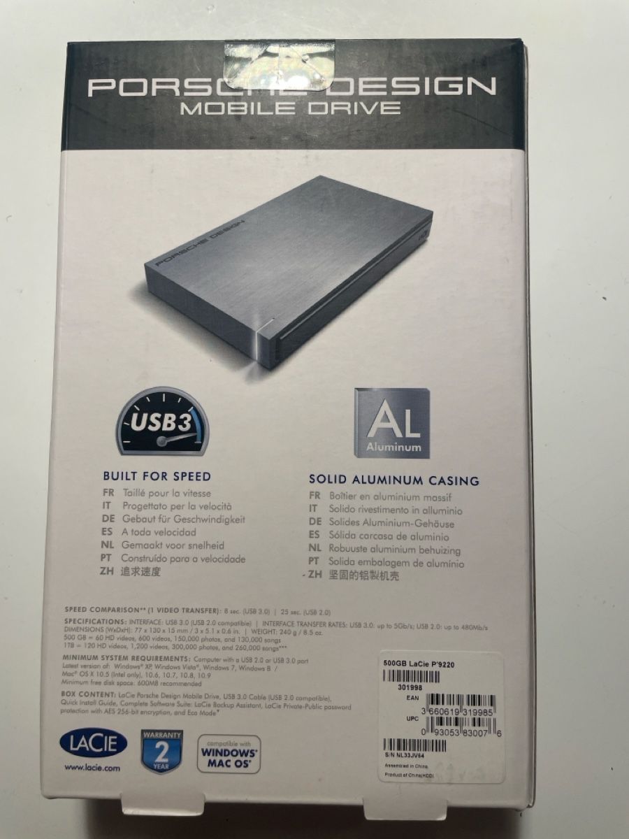 Lacie Harddisks: Externe Festplatte 500 GB – Neu und originalverpackt aus Zürich von upton1971 1