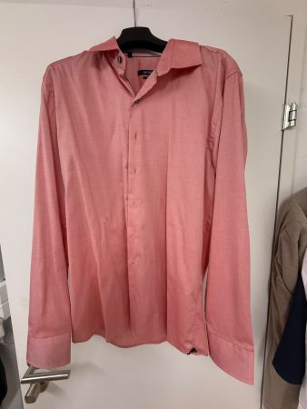 Navyboot Herrenhemd Slim Line Gr. 41 L, rosa, Langarm