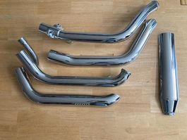 Harley Davidson Auspuffkrümmer Softail 07 Chrom