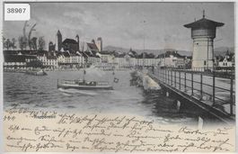 Rapperswil - Brücke, Turm und Schiff