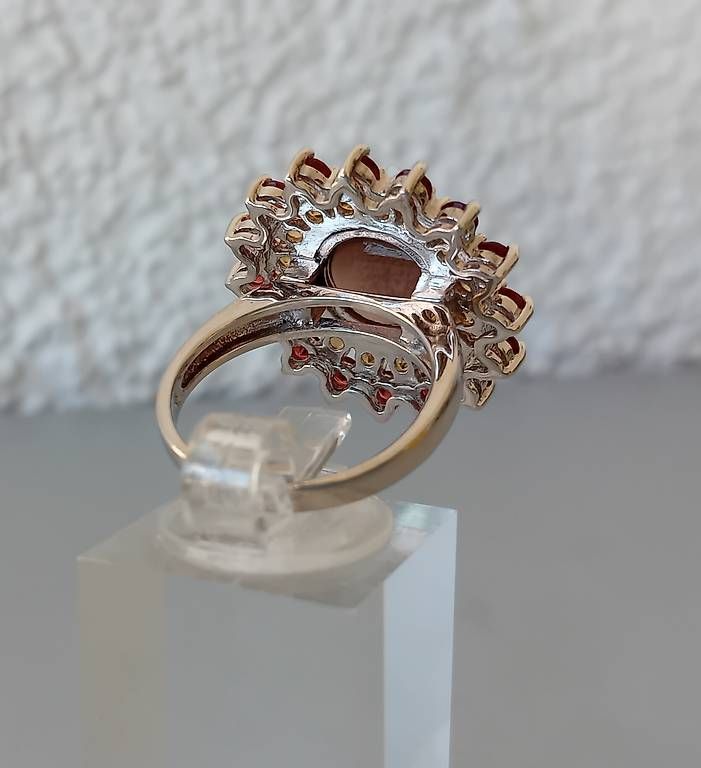 Ringe: Ring mit Rauchquarz, Granat, Citrin in Silber – Gebraucht aus Stans von wer_fd5f 3