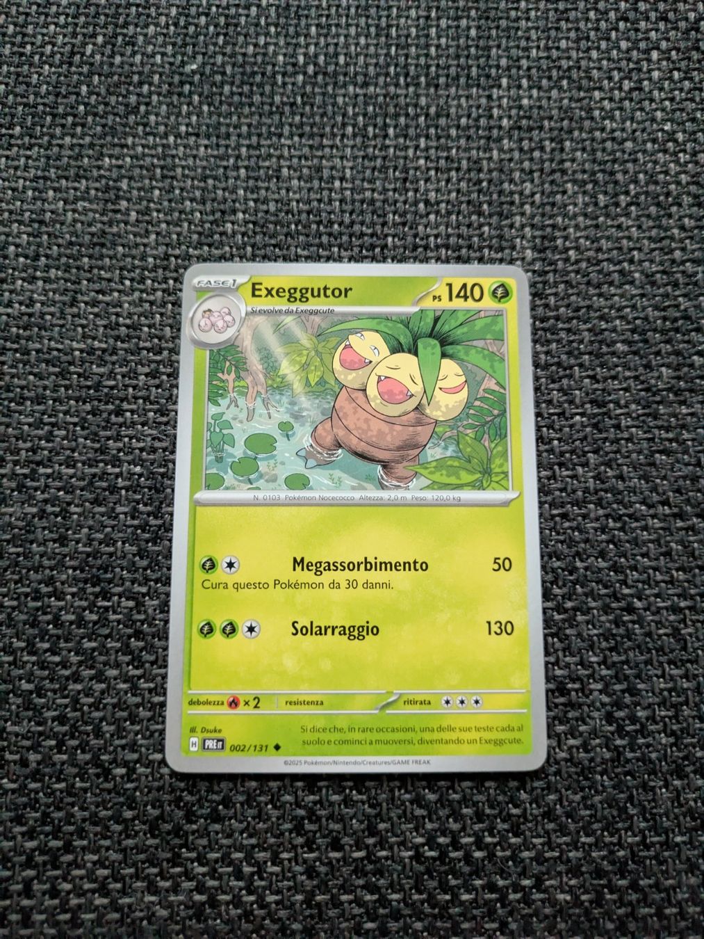 Pokémon Carte collezionabili: EXEGGUTOR, PRISMATIC EVOLUTIONS, 2, 2025, UNC, ITA, NM/MT – Usato da Losone venduto da AlpineLayer