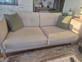 Sofa 2.5 Sitzer beige Stoff Grösse 174cm sehr guter Zustand