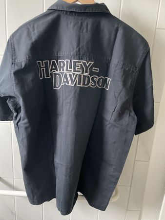 Harley-Davidson Hemd kurzarm beige schwarz Grösse XL