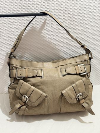 DKNY Leather One Strap Shoulder Bag y2k