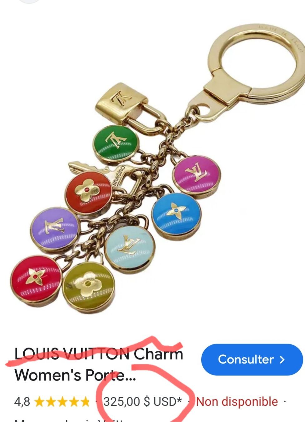 Louis Vuitton Schlüsselanhänger & - bänder: Porte clés LOUIS VUITTON pastilles Charm – Gebraucht aus Lausanne von gmax8995 2
