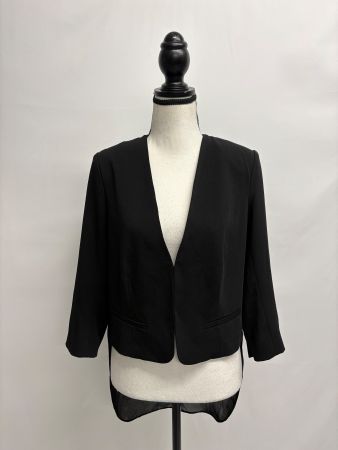 Guess Schwarzer Blazer kurz 36 transparent