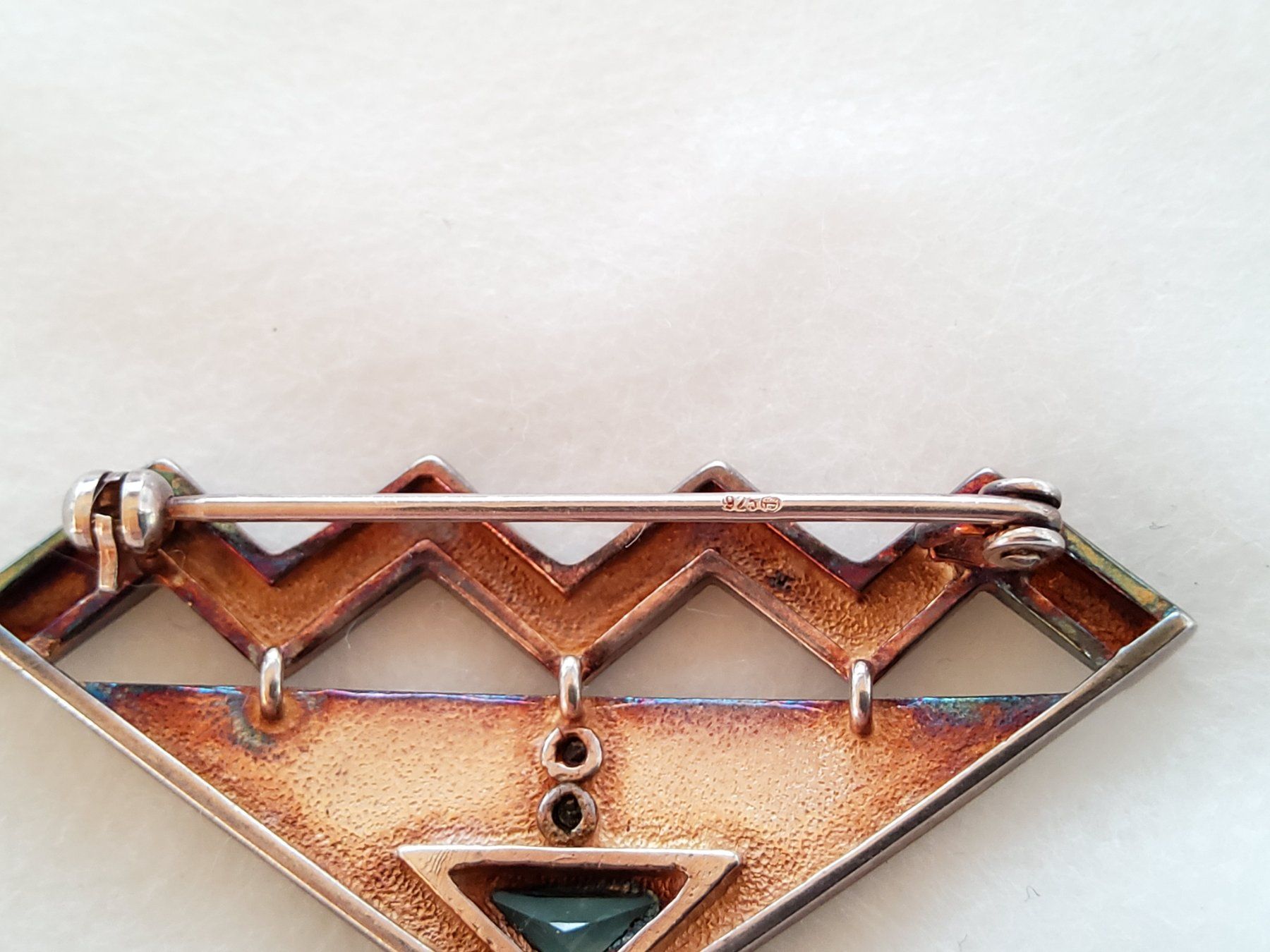 Spille & Fermagli: Broche en argent 925 avec pierre  – Usato da Malleray venduto da Broc-Mo 7