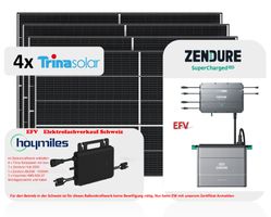 Balkonkraftwerk 4 Panel + Zendure HUB2000 + Speicher 1.92kWh