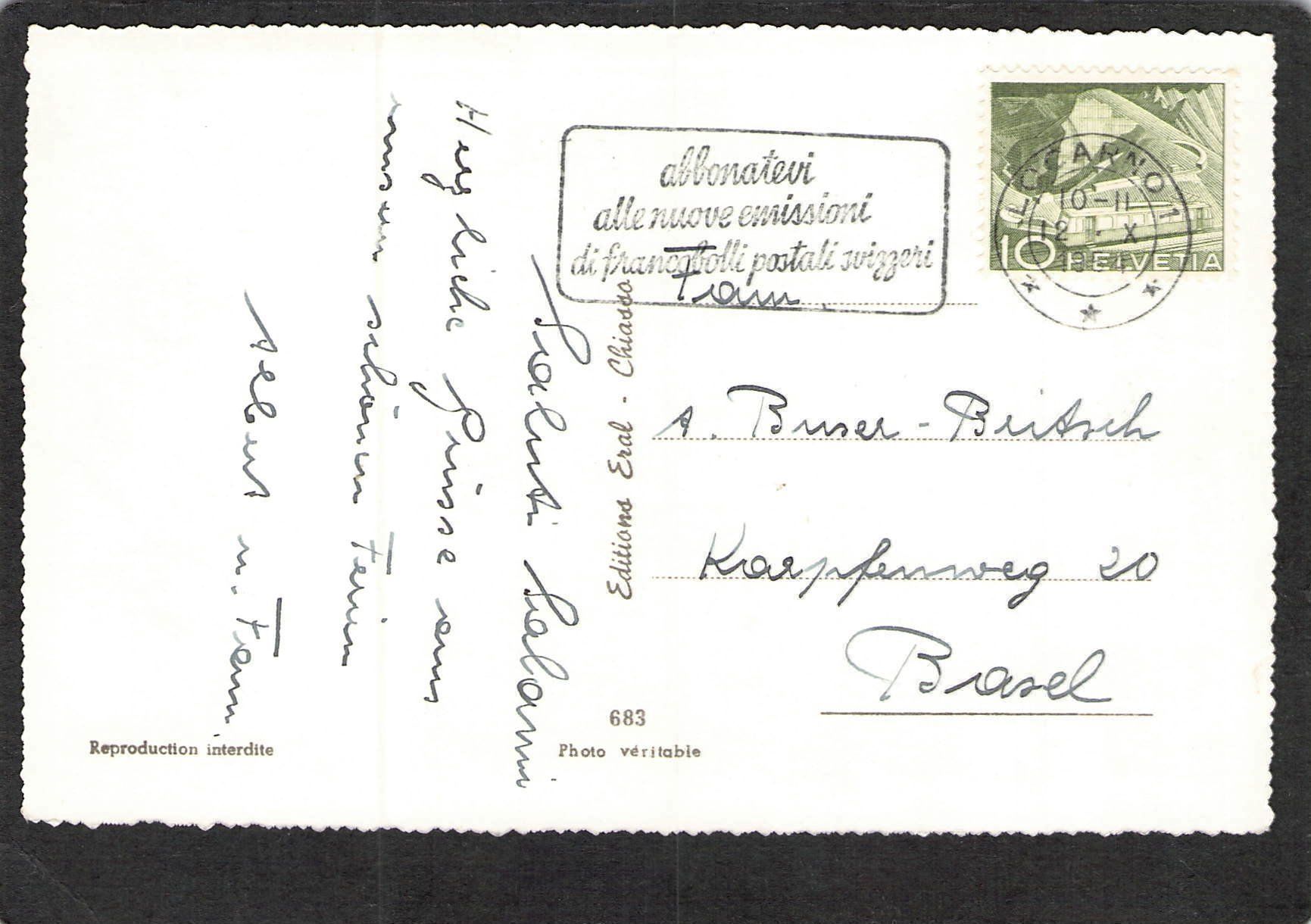 Cartoline postali: -Locarno Fontana Pedrazzini – Usato da Reichenburg venduto da Pipo-67 1