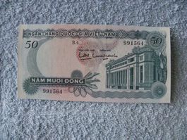 Originale 50 Dong Banknote aus Vietnam, Neu