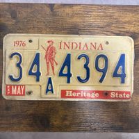 🇺🇸 1976 Vintage U.S. Autoschild - Indiana 34A4394