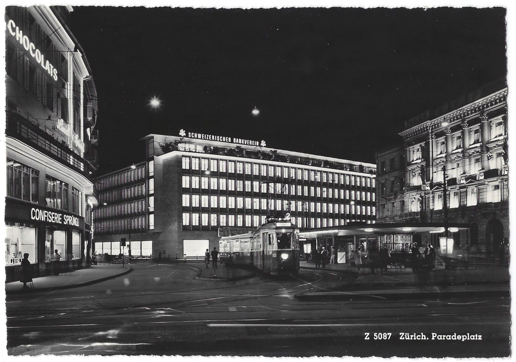 Cartoline postali: Z 5087    Züich. Paradeplatz – Usato da Bütschwil venduto da Jackson1A