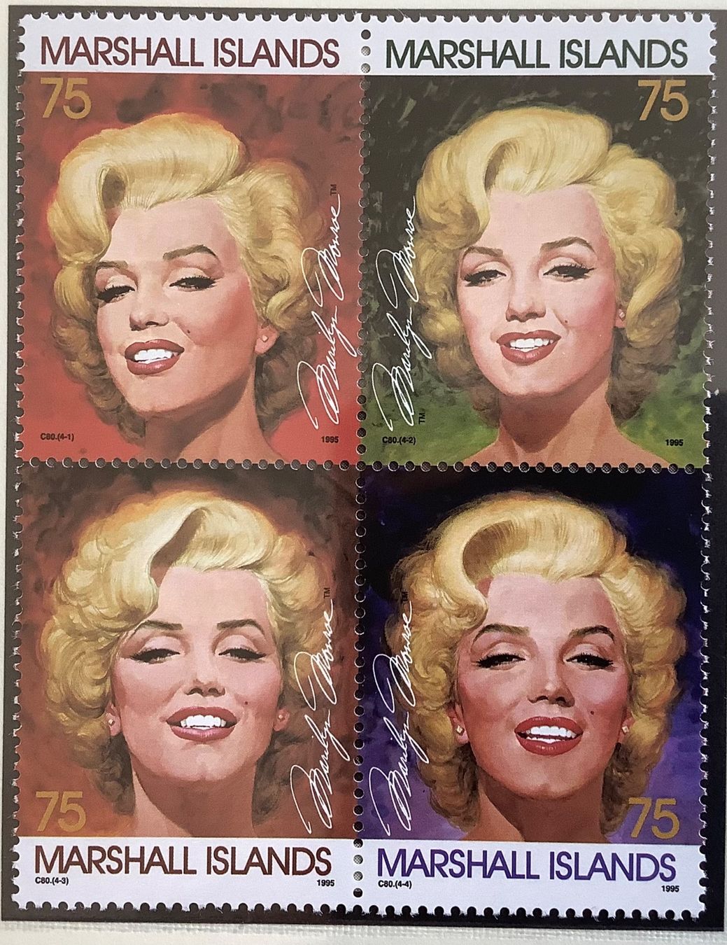Tutti i francobolli: 1995 Marshall Islands    ** Marilyn Monroe – Nuovo (secondo la descrizione) da Liestal venduto da Skunk02