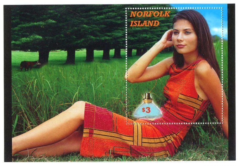 Tutti i francobolli: Block "Mode. Parfum". Norfolkinsel. – Nuovo e nell'imballaggio originale da Basel venduto da Butsch5