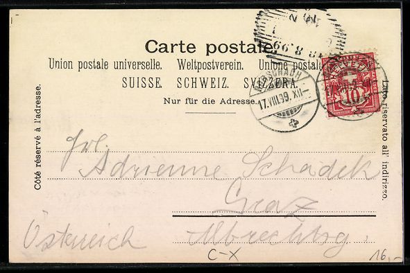 Cartoline postali: Litho Rorschach, Villa Seefeld, Schlöss – Usato da Berlin venduto da bartko-reher 1