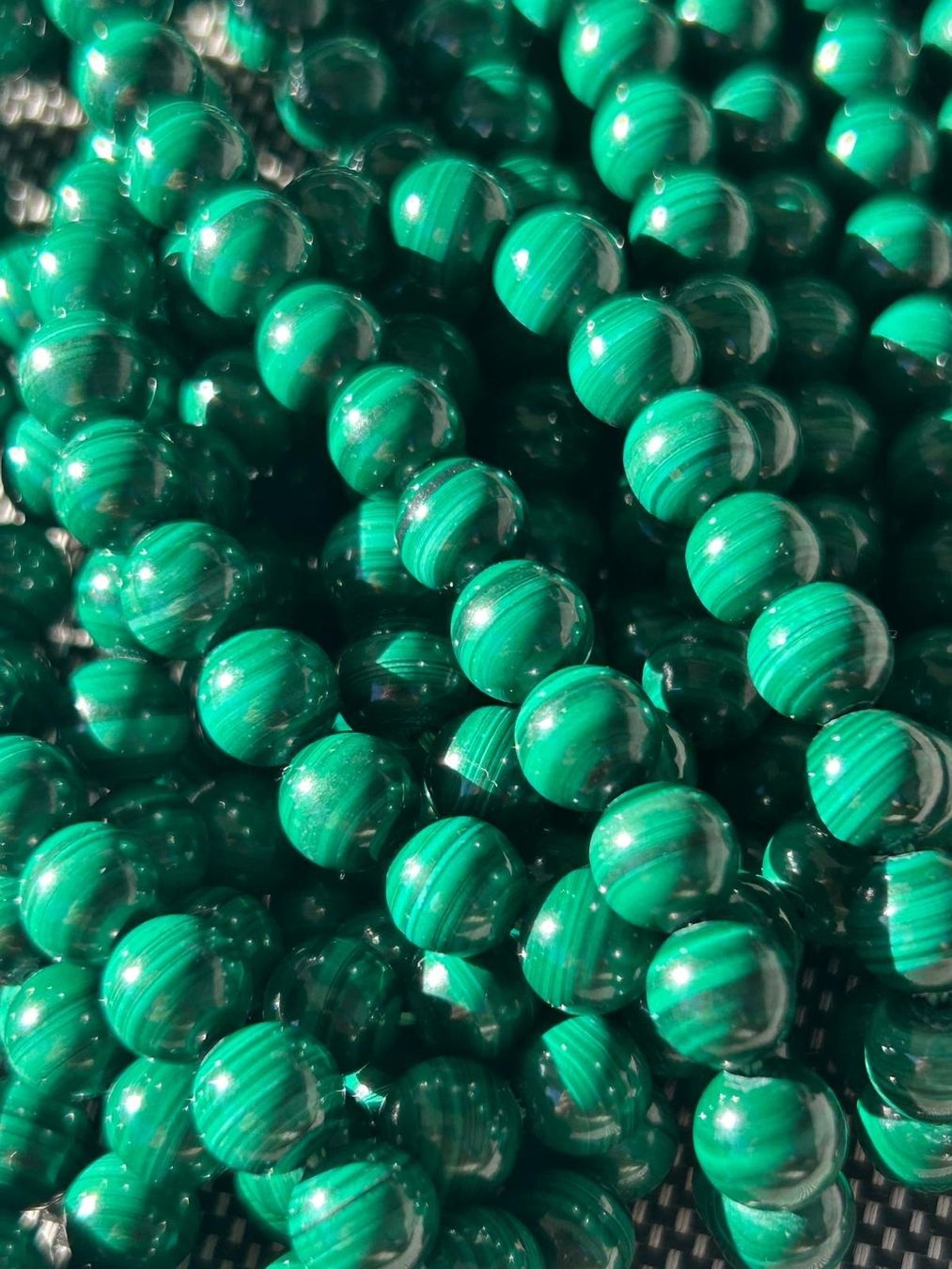 Mineralien & Heilsteine: Strang echte Malachit Level 1 / stone beads 6 mm – Neu und originalverpackt aus Niederrohrdorf von Ytobi