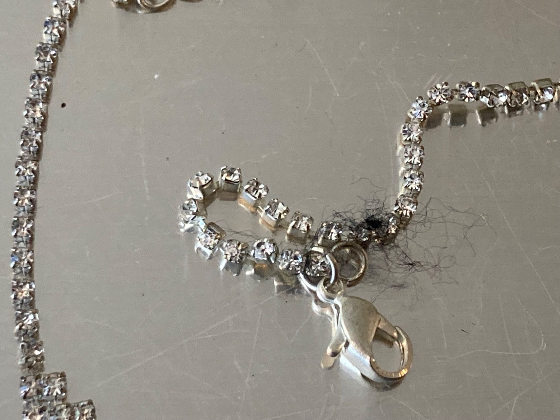Catenine: Collier Strass Argenté Bijou de soirée Neuf – Usato da Marly venduto da Antigona71 5