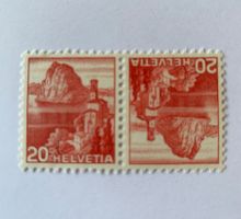 Briefmarke Schweiz. 1938 Kehrdruck