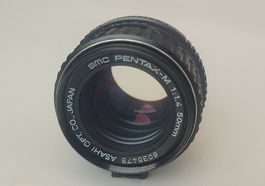 Objektiv smc Pentax M 1:1.4 50 mm analog + digital manuell