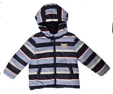 Süsse Steiff Winterjacke gestreift mit Teddy Gr 86 🐻